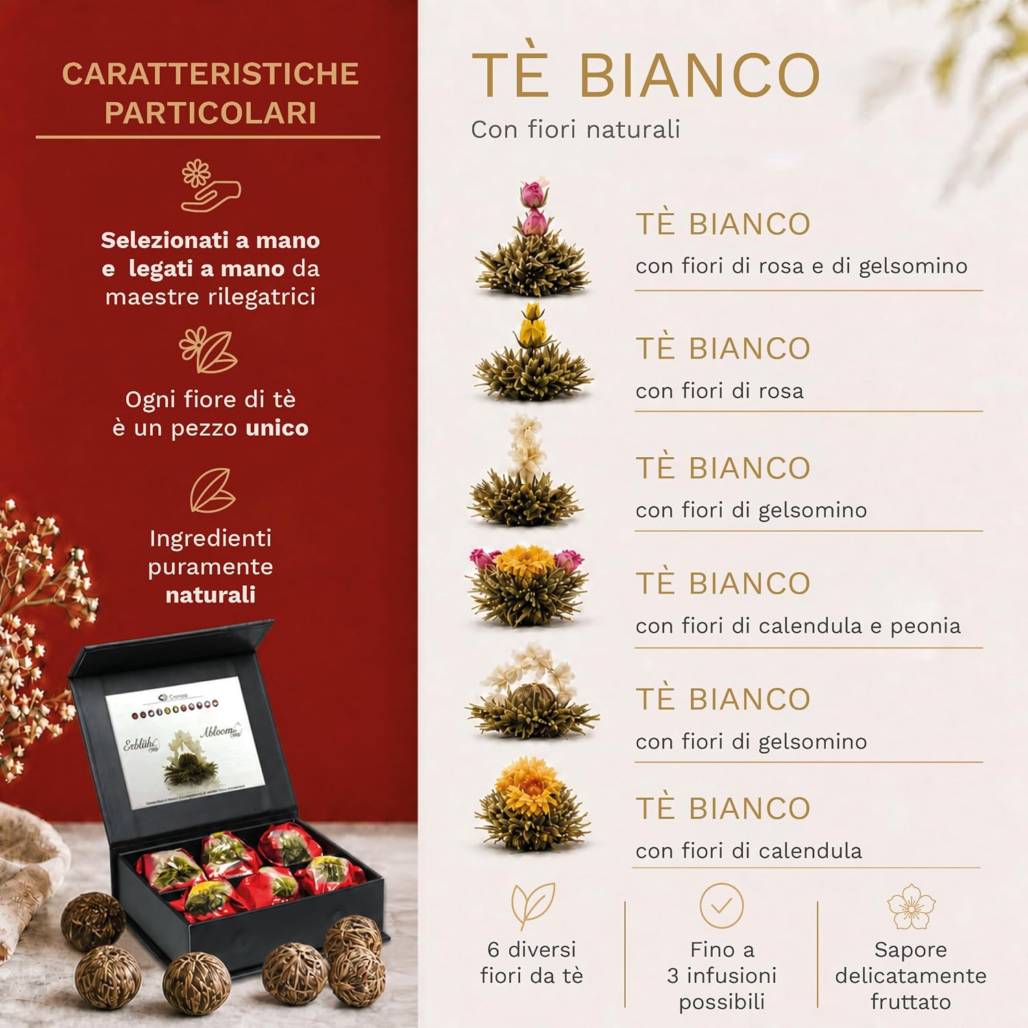 Detalle 2 de Creano Fiori di Tè bianco 39g
