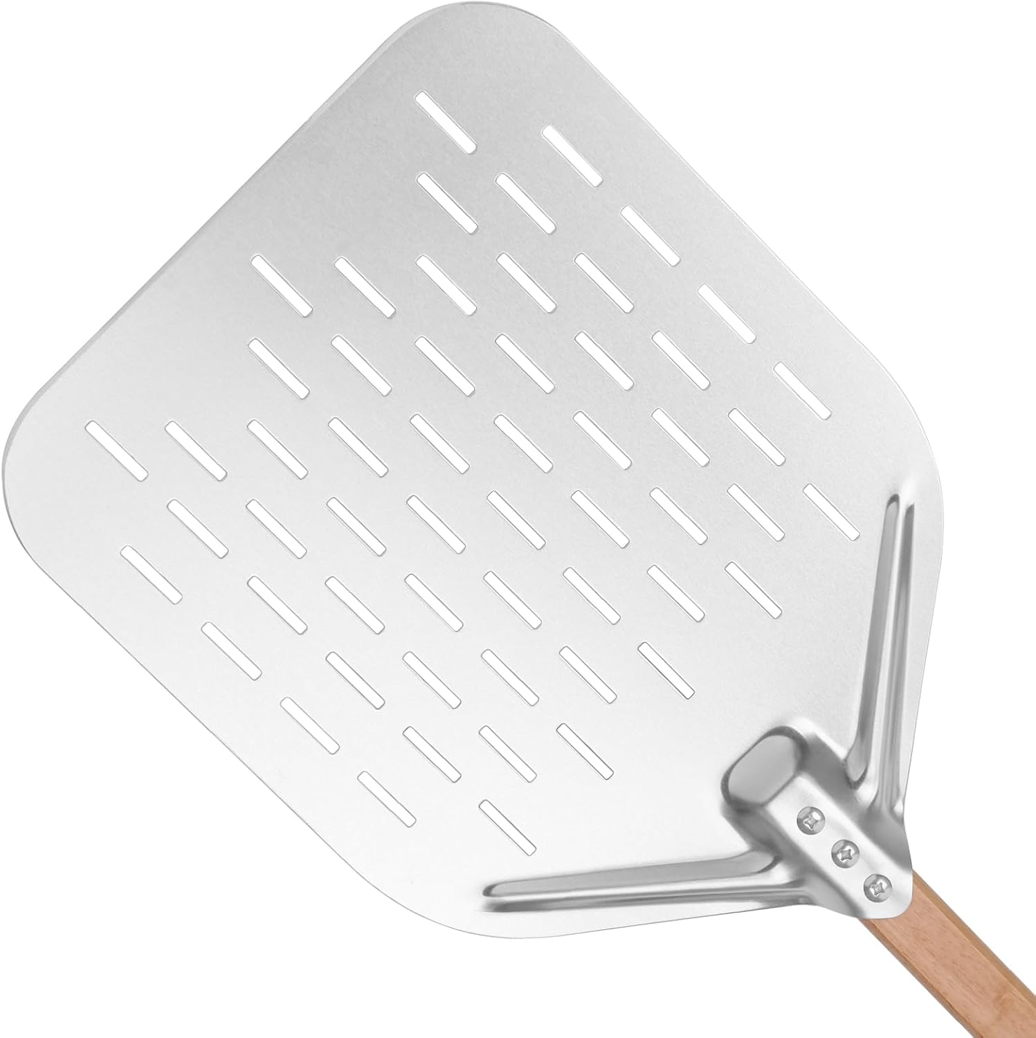 Thumbnail 6 de HOUSLUX Pizzaschieber 40 × 30 cm – Große Pizzaschaufel mit Holzgriff und abnehmbarem Griff