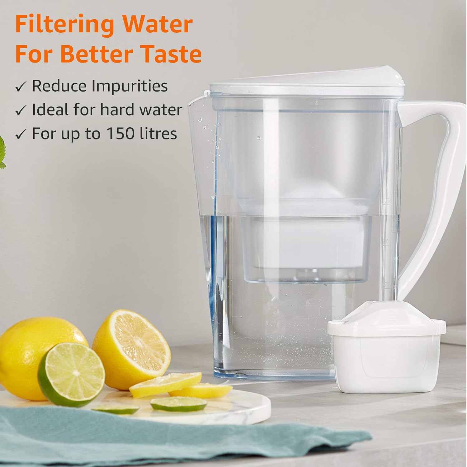 Detalle de Amazon Basics Filter Cartridges for BRITA Jugs and Amazon Basics Jugs – 6-Pack (Pack of 1)