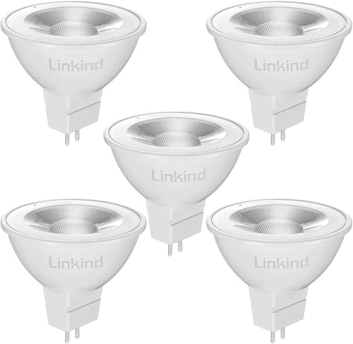 Detalle de Linkind Ampoules LED GU5.3 MR16 12V, 5W équivalent 50W, 2700K, 520 lm – Lot de 5