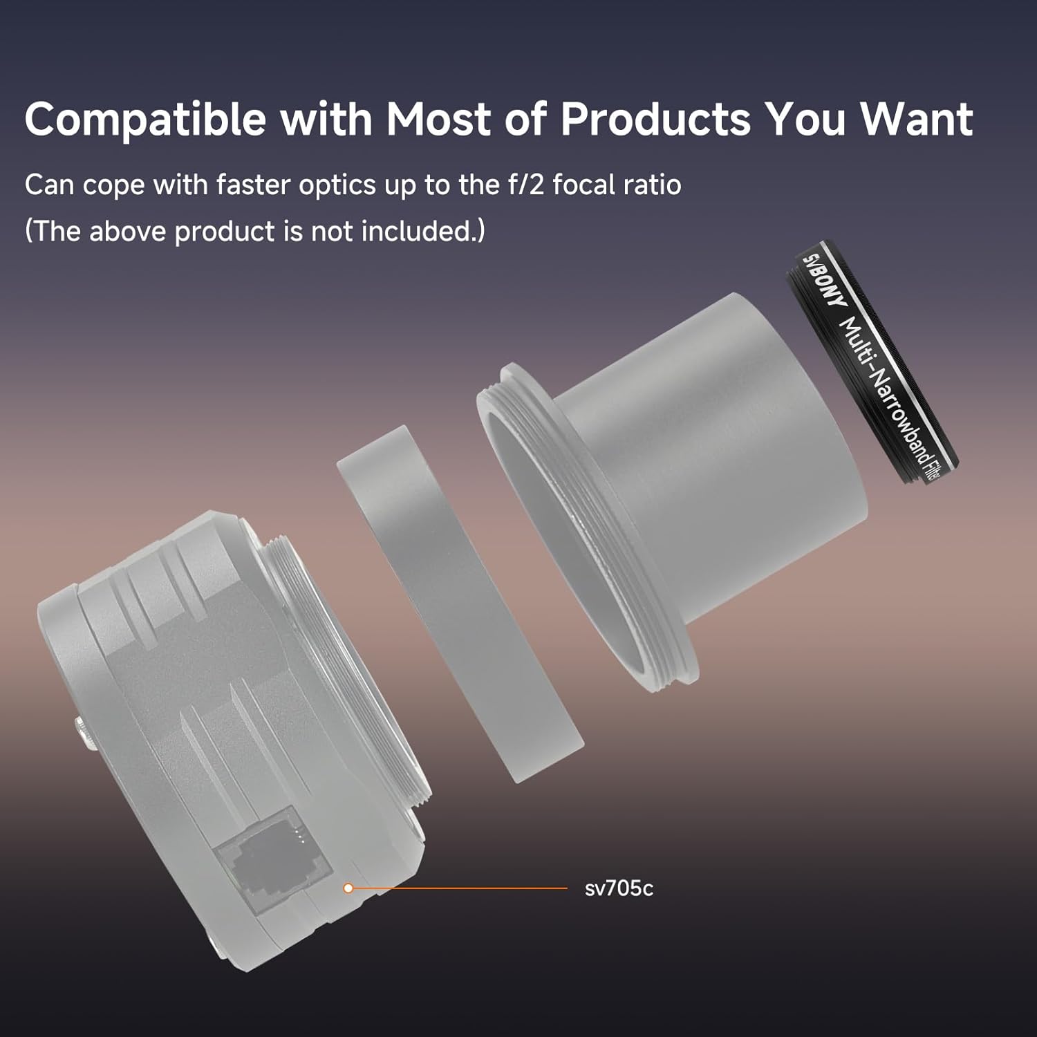 Thumbnail 4 de Svbony SV240 1,25" filtro fotografico multi-bandpass per inquinamento luminoso e NIR (nebulae e astrofotografia urbana)