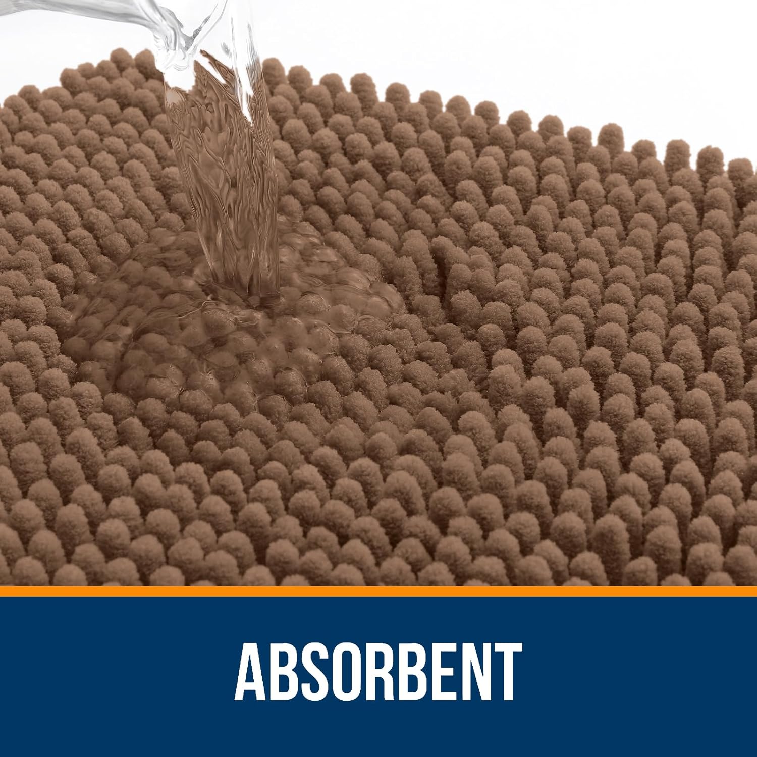 Thumbnail 3 de OLANLY Plush Chenille Bath Rugs, 59 x 24 in, Quick-Dry Machine-Washable Bathroom Mats