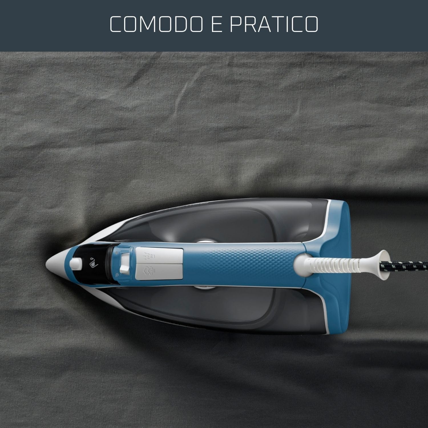 Detalle de Rowenta DX1531 Effective 2 Ferro da Stiro a Vapore: potenza 2200 W e anticalcare integrato