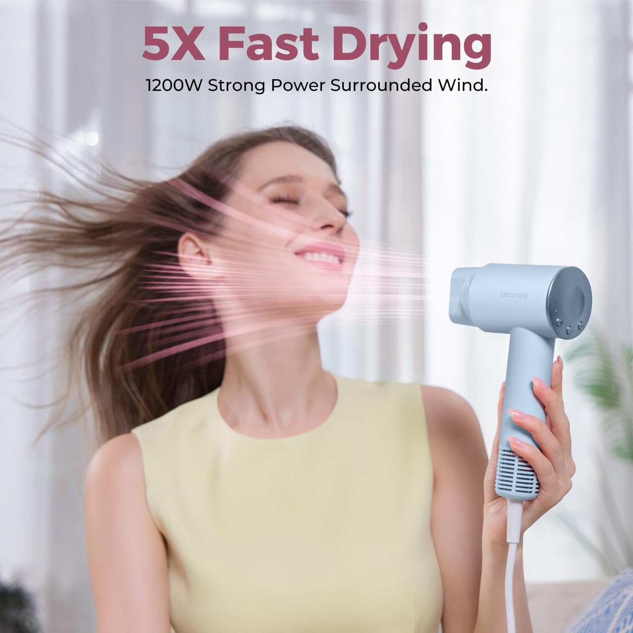 Thumbnail 2 de Lecomely Dual Voltage Travel Hair Dryer: Global, Lightweight Power with Salon Results