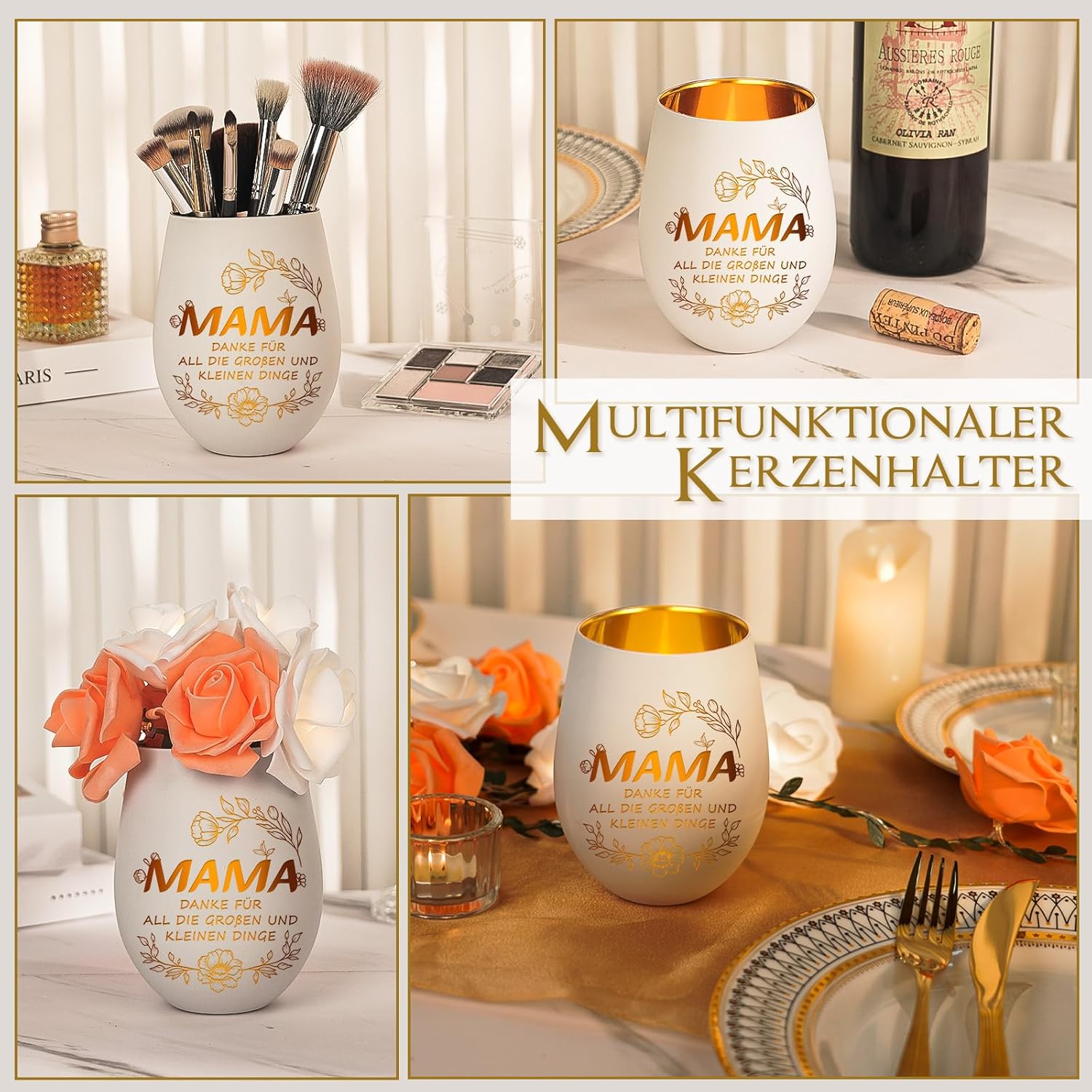 Thumbnail 3 de Muttertagsgeschenk Windlicht mit Gravur – Graviertes Glaswindlicht als Geschenkidee für Mama