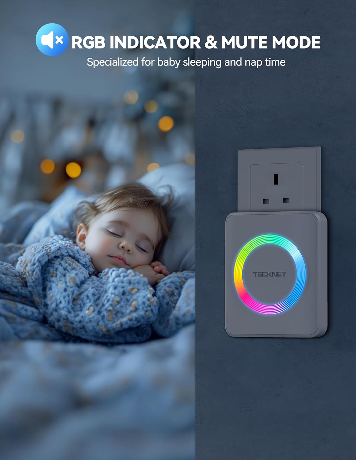 Thumbnail 3 de TECKNET Wireless Doorbell 3‑receiver 400m range 🔔