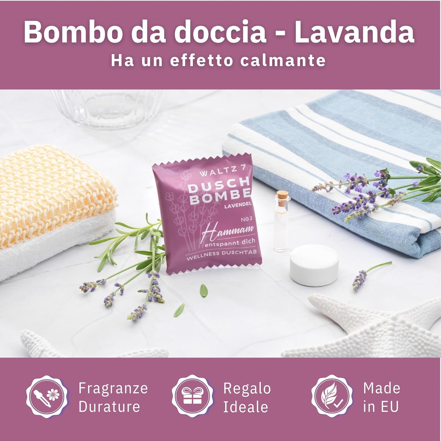 Thumbnail 4 de WALTZ 7 Bombe da Doccia alla Lavanda 6 pezzi