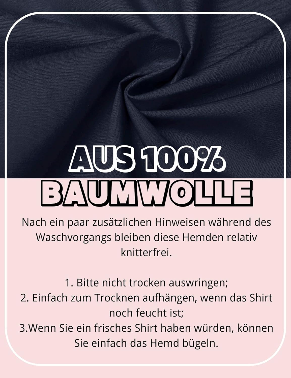Thumbnail 3 de Hotouch Damenbluse mit 3/4-Ärmeln, Slim Fit und Baumwolle – Basic Hemdbluse mit V-Ausschnitt & Knopfleiste
