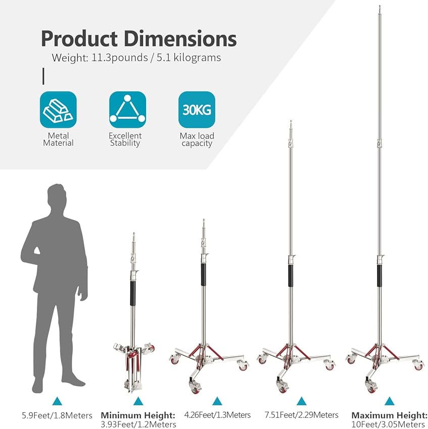 Thumbnail 1 de NEEWER Soporte trípode pesado 305 cm para estudio