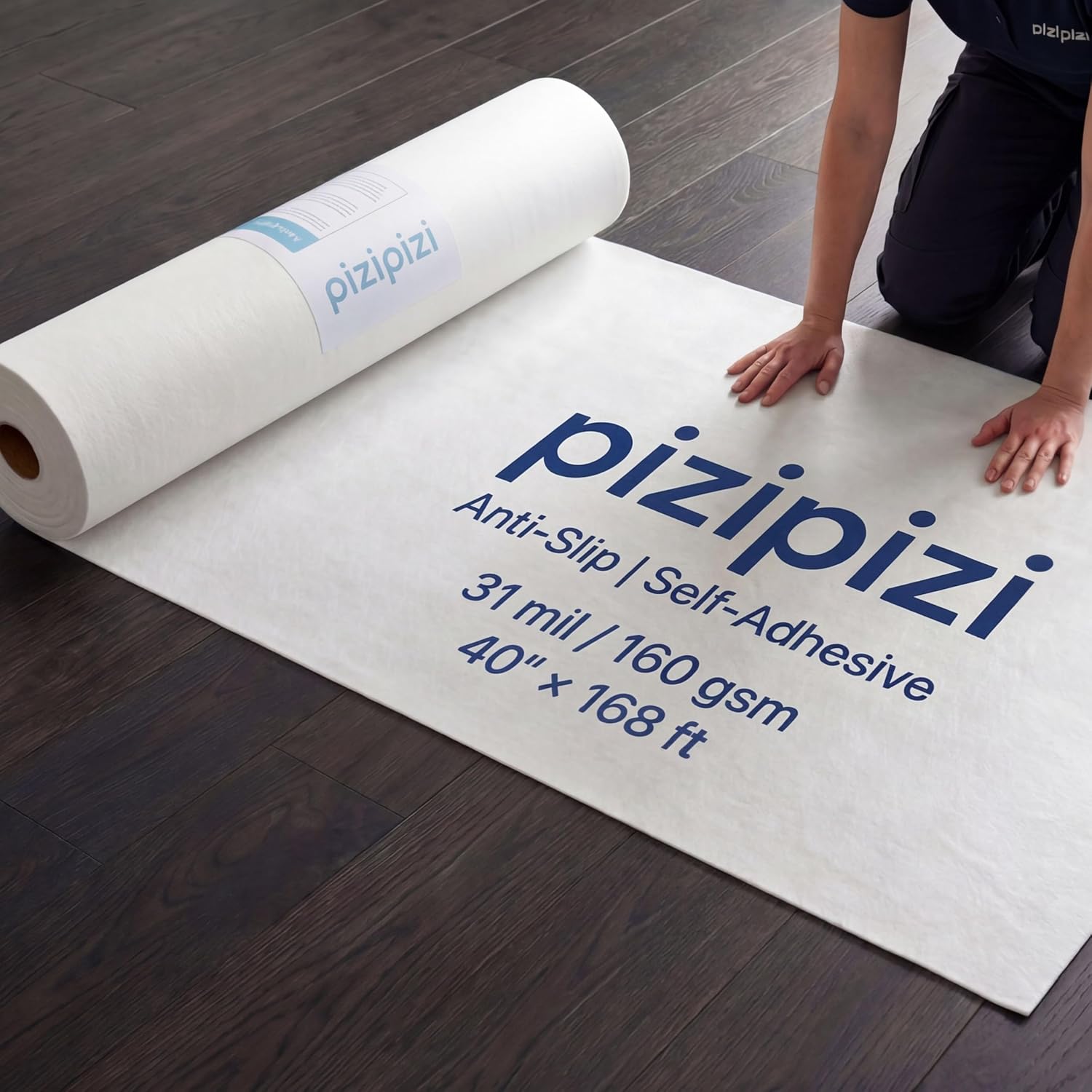 Detalle de pizipizi 40" x 168' Floor Protection Roll, Self-Adhesive, 560 sq. ft.