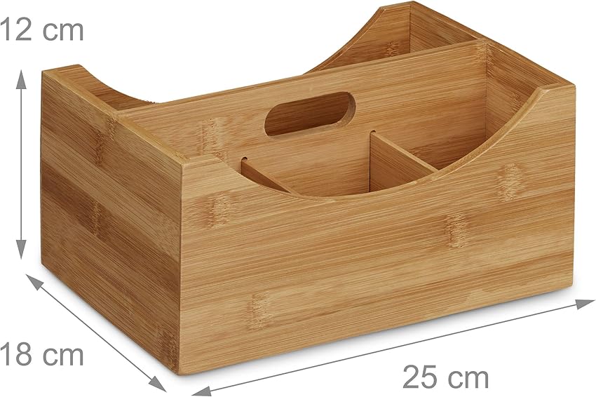 Thumbnail 3 de Relaxdays bambú organizador escritorio 12 x 25 x 18 cm