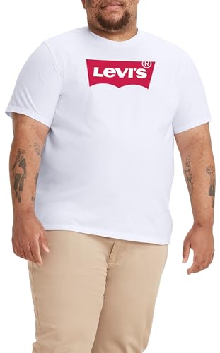 Detalle de Levi’s Big & Tall Graphic Tee Batwing White en 3XL: camiseta con diseño y buena libertad de movimiento