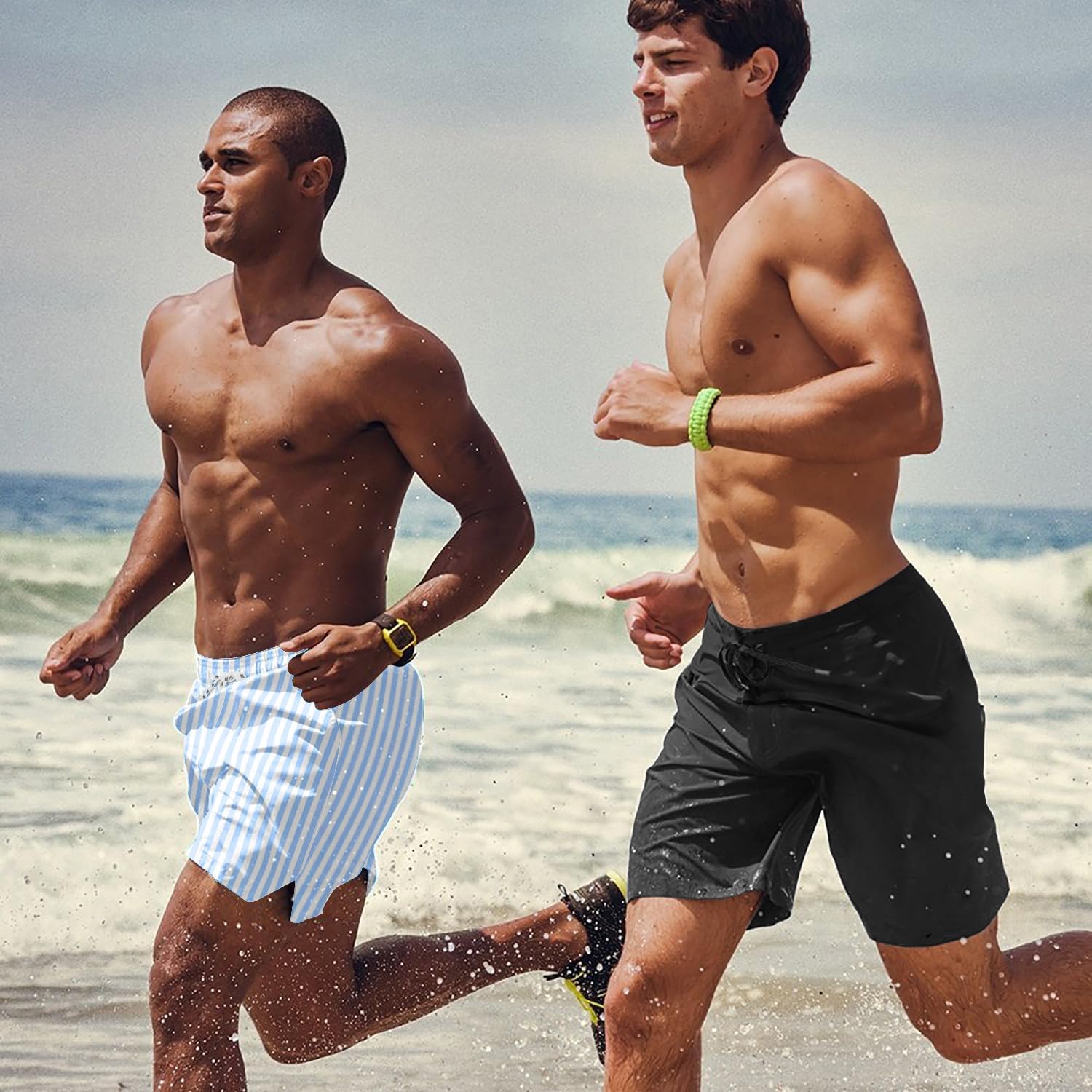 Detalle 2 de COOFANDY Men's Quick-Dry Swim Trunks – Board Shorts for Beach & Pool