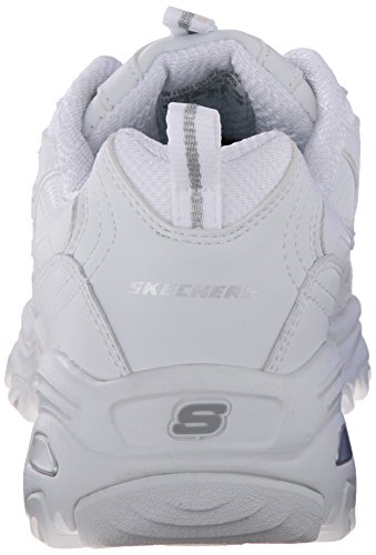 Thumbnail 3 de Skechers D'Lites Fresh Start, zapatillas de mujer blancas y plateadas con plantilla viscoelástica