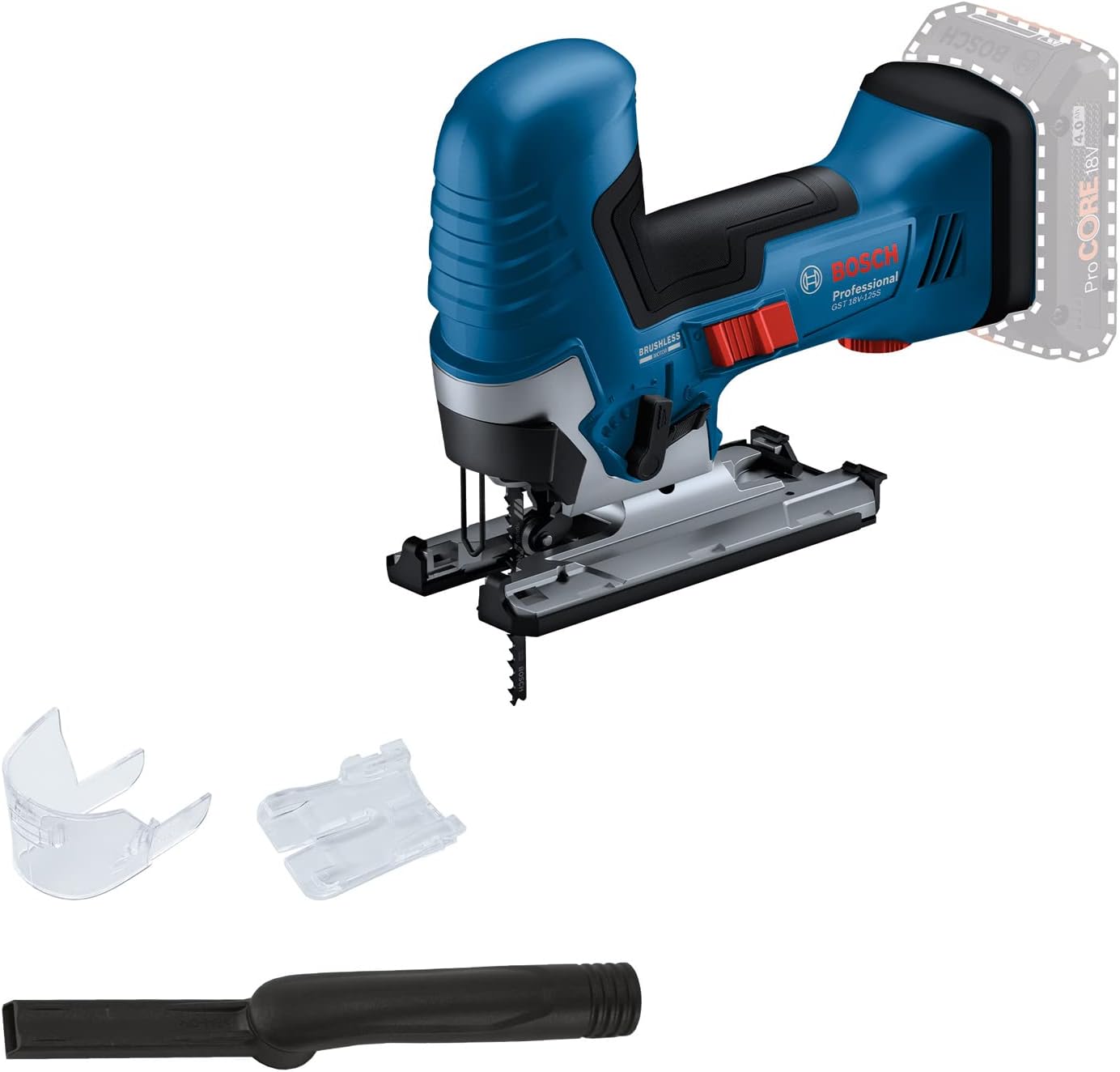Thumbnail 6 de Bosch Professional GST 18V-125 S Akku-Stichsäge (18V System) inkl. SDS-Sägeblatt, Absaug-Set und L-BOXX