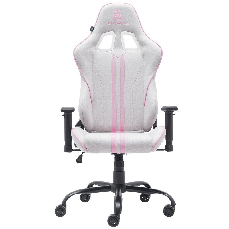 Detalle de Newskill Kitsune V2: Silla Gaming Tela Transpirable con Estructura de Acero (Blanca-Rosa)