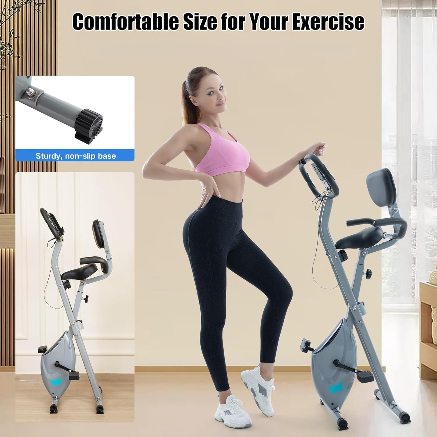 Thumbnail 6 de BARWING 5-in-1 Foldable Stationary Exercise Bike (16-Level Magnetic Resistance) for Home Workouts