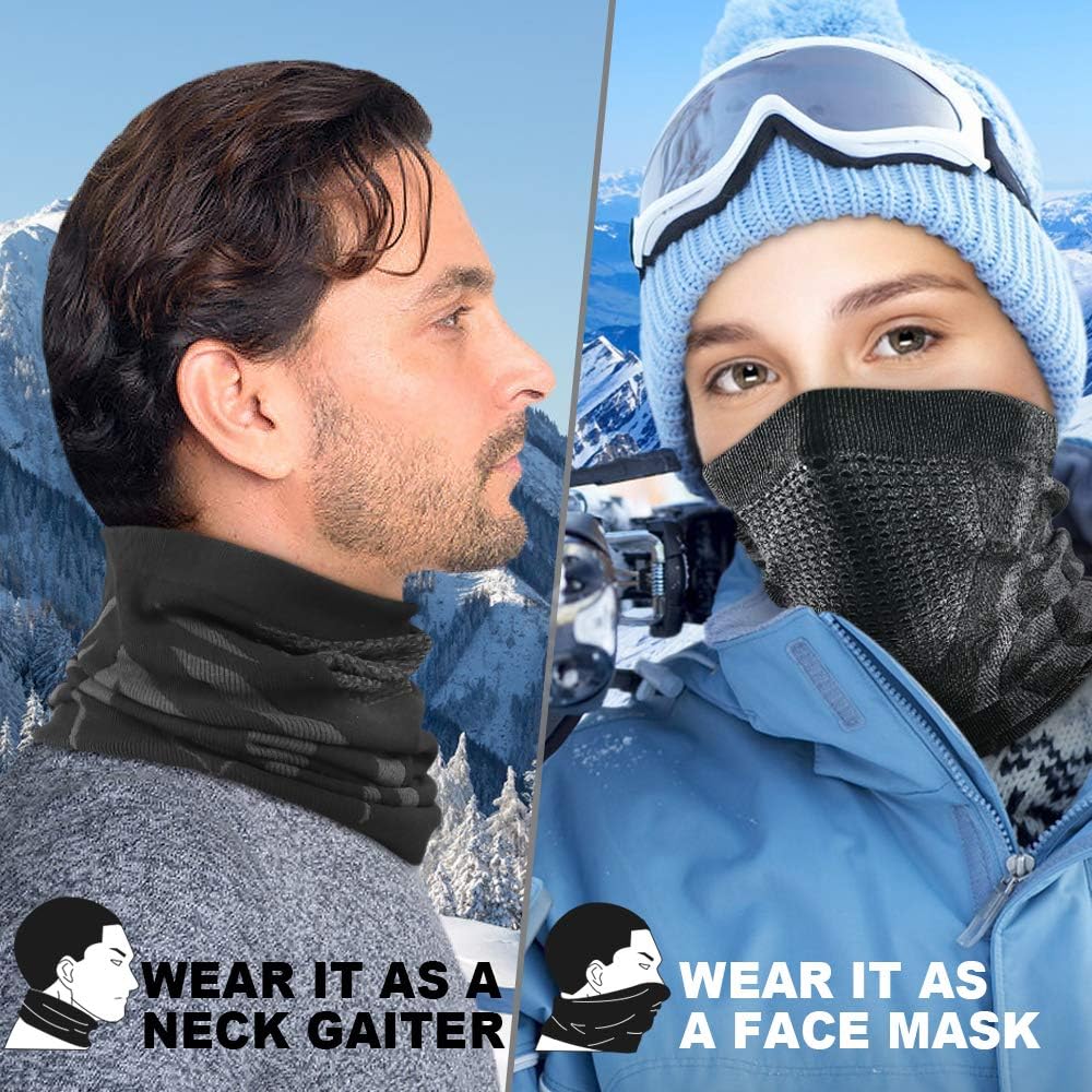 Detalle de WTACTFUL Winter Neck Warmer Gaiter Windproof Face Mask Balaclava Bandana