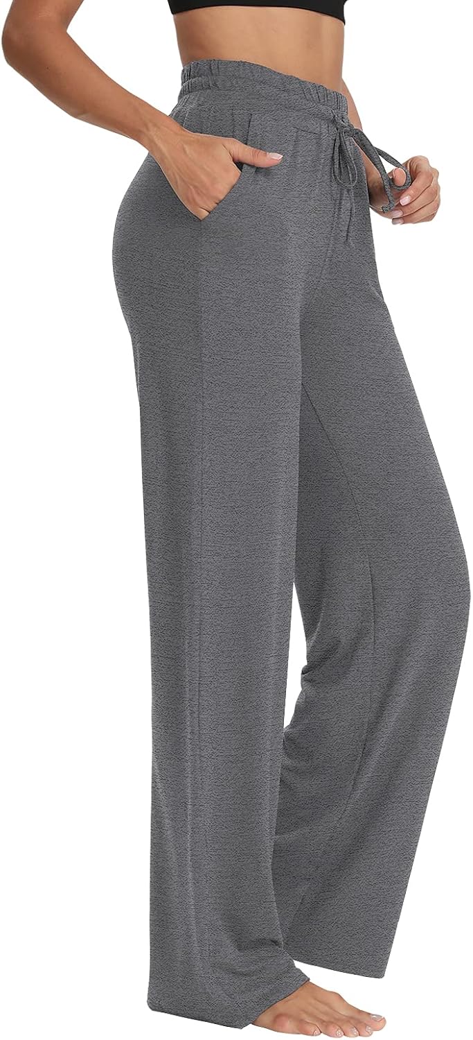 Detalle de Sarin Mathews Wide-Leg Yoga Pants, Polyester-Spandex
