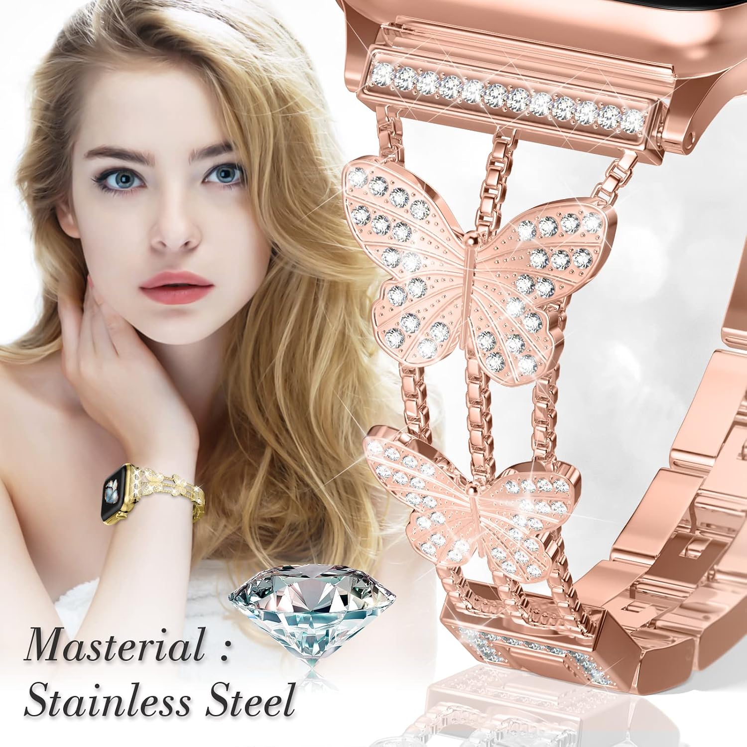 Detalle 2 de Musk-MSKR Metal Diamond Starlight Band 41mm