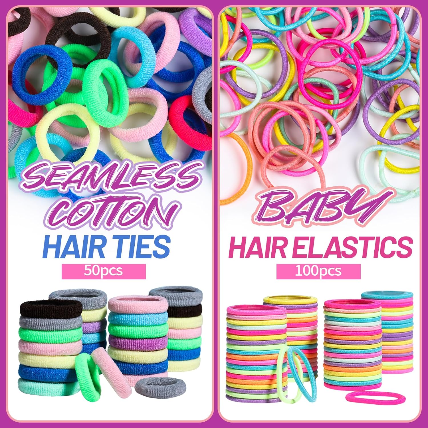 Detalle 1 de Teenitor Elastic Hair Ties 1250pcs pack