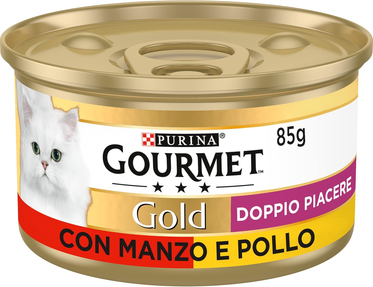 Detalle 2 de GOURMET Gold Bocconcini Umido per Gatti Adulti con Manzo e Pollo in Lattine da 85 g (Confezione da 24)