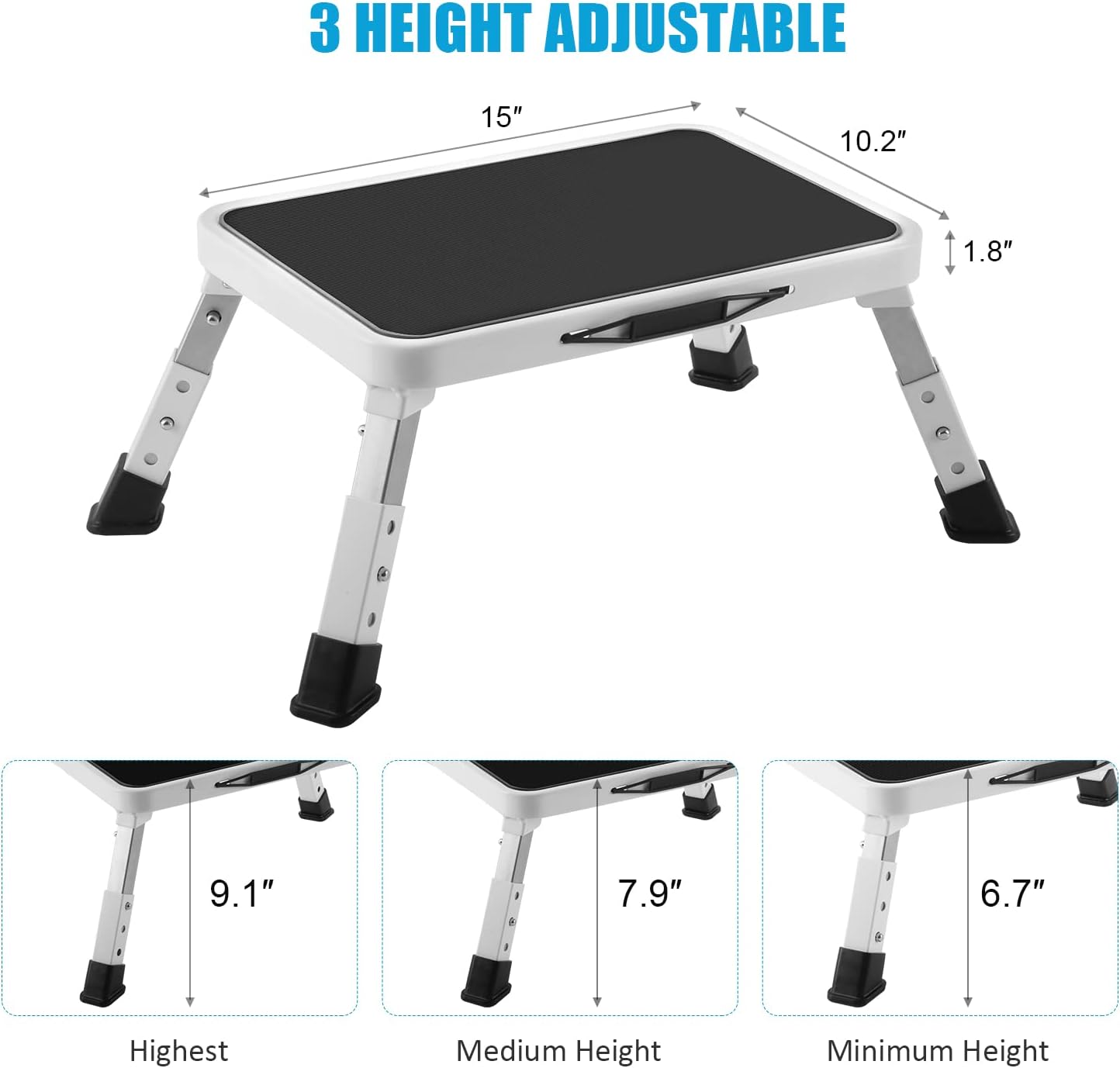 Thumbnail 1 de Jocauto Folding Step Stool, 330 lb Capacity