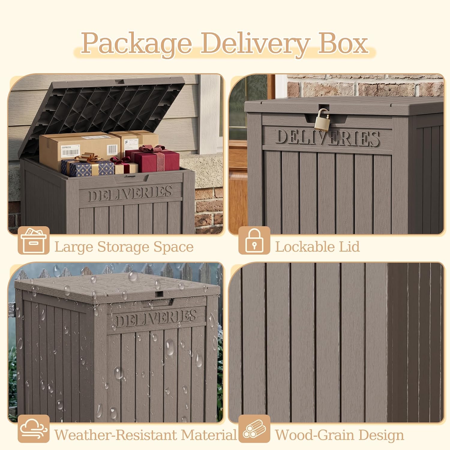 Detalle 2 de ATMELT Outdoor Storage Box, 80 Gallon