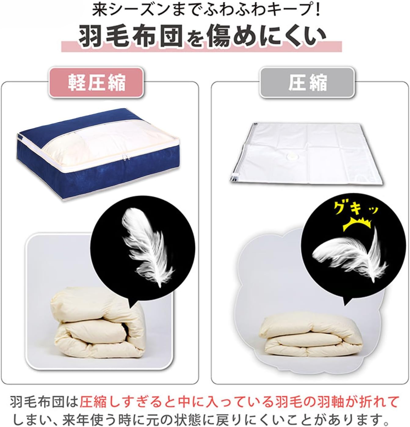 Detalle 1 de アストロ 131-29 羽毛布団収納袋 シングル用・軽圧縮・通気性不織布・透明窓付き
