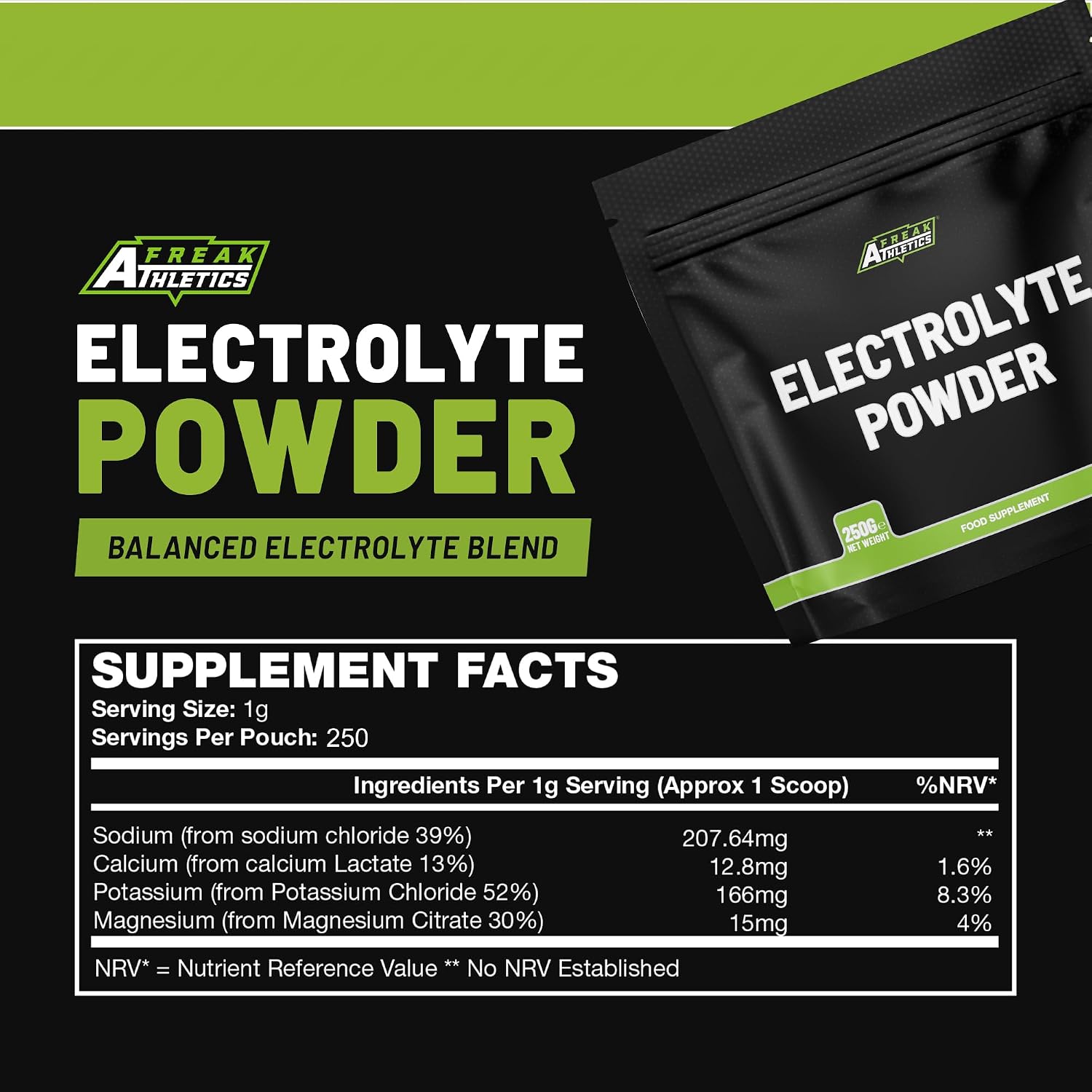 Thumbnail 1 de Freak Athletics Electrolytes Powder 250g – Unflavoured, 250 Servings