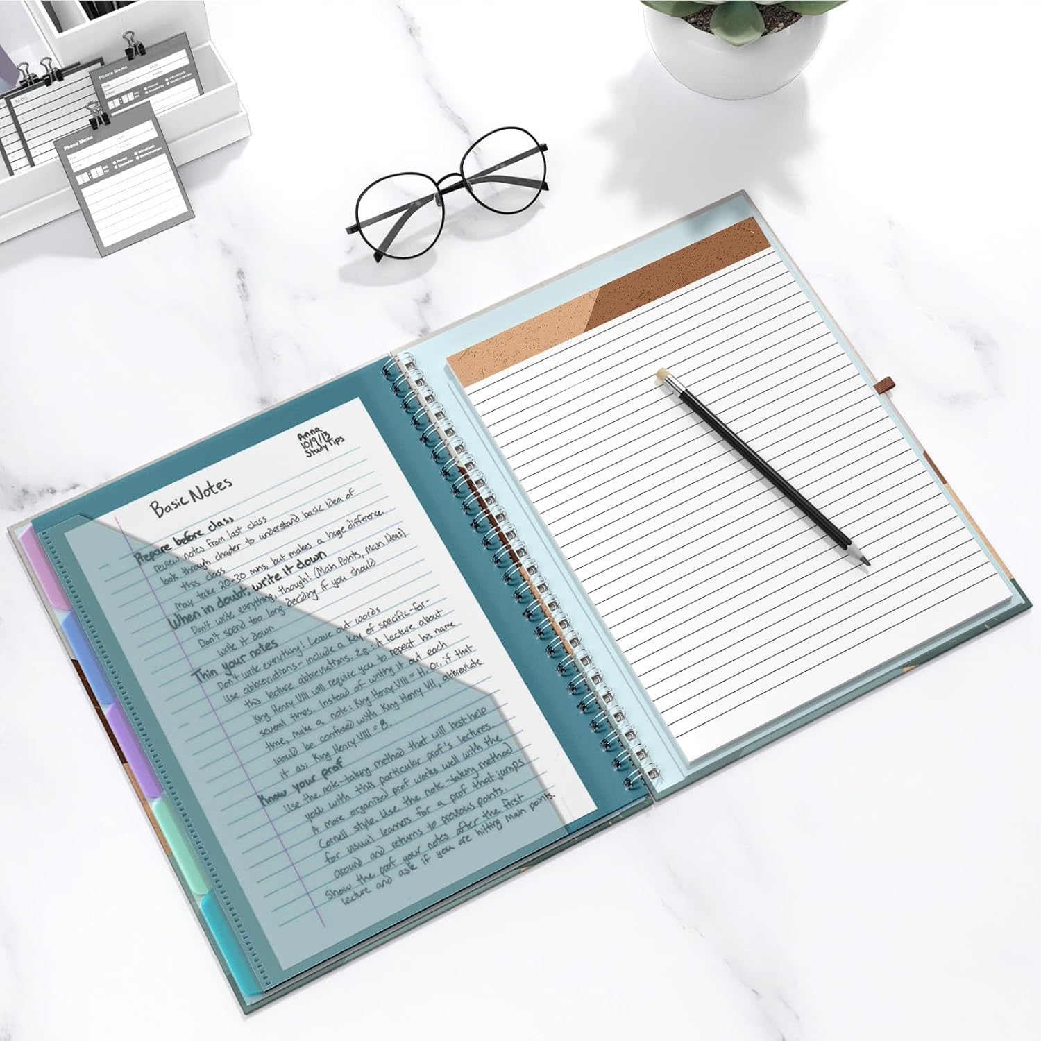 Thumbnail 6 de Hongri Clipboard Folio with Refillable 8.5 x 11-Inch Lined Notepad, 10 Pockets, Mountain