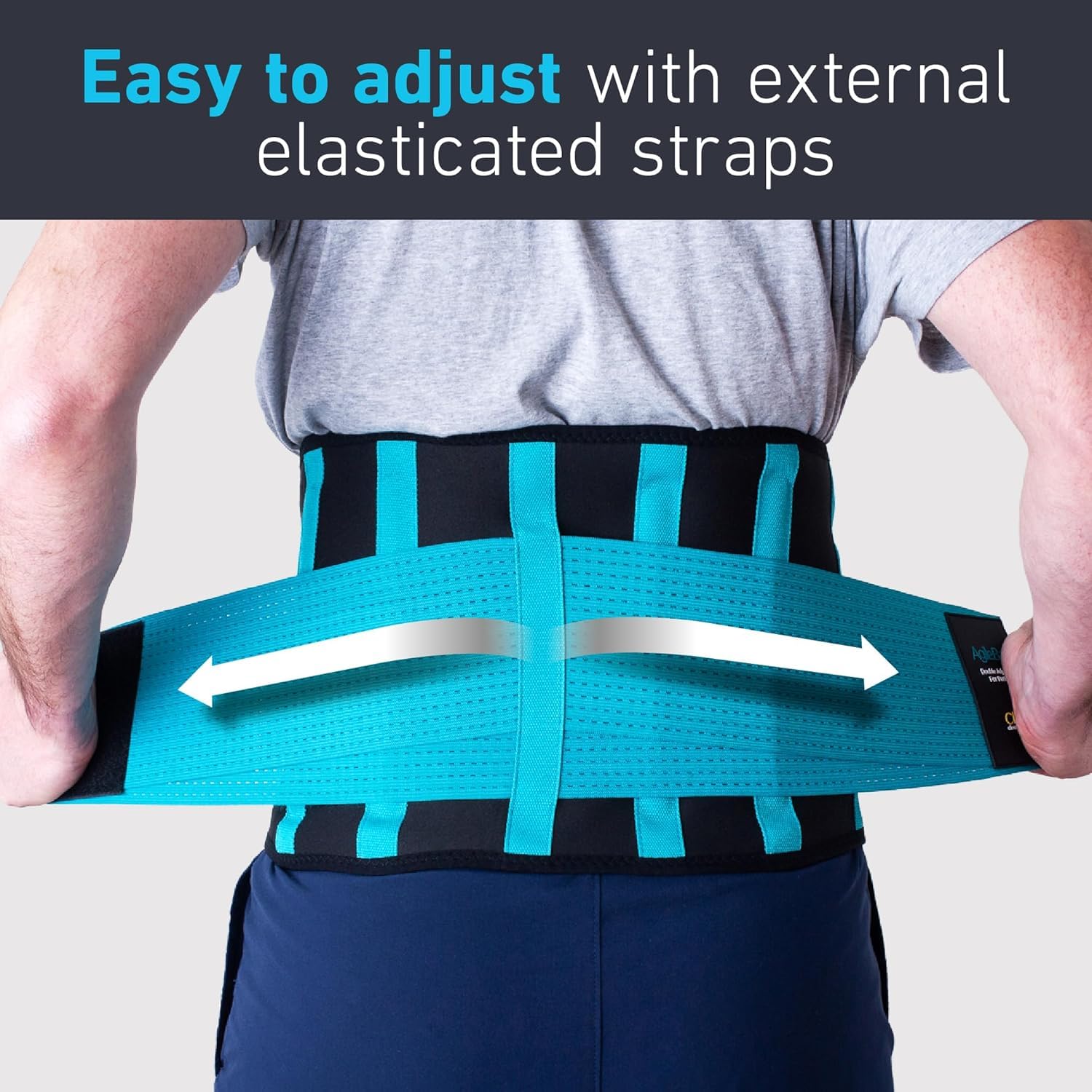 Detalle de Clever Yellow Premium Back Support Belt (Lumbar Support Brace) – Adjustable Neoprene Lower Back Support, Size L