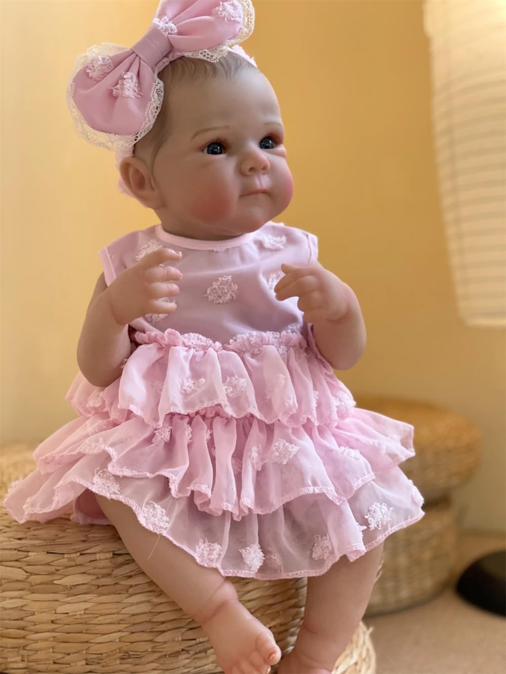 Detalle de Tudofttg Reborn Baby 2504 – realistyczna lalka 48 cm z pełnego winylu