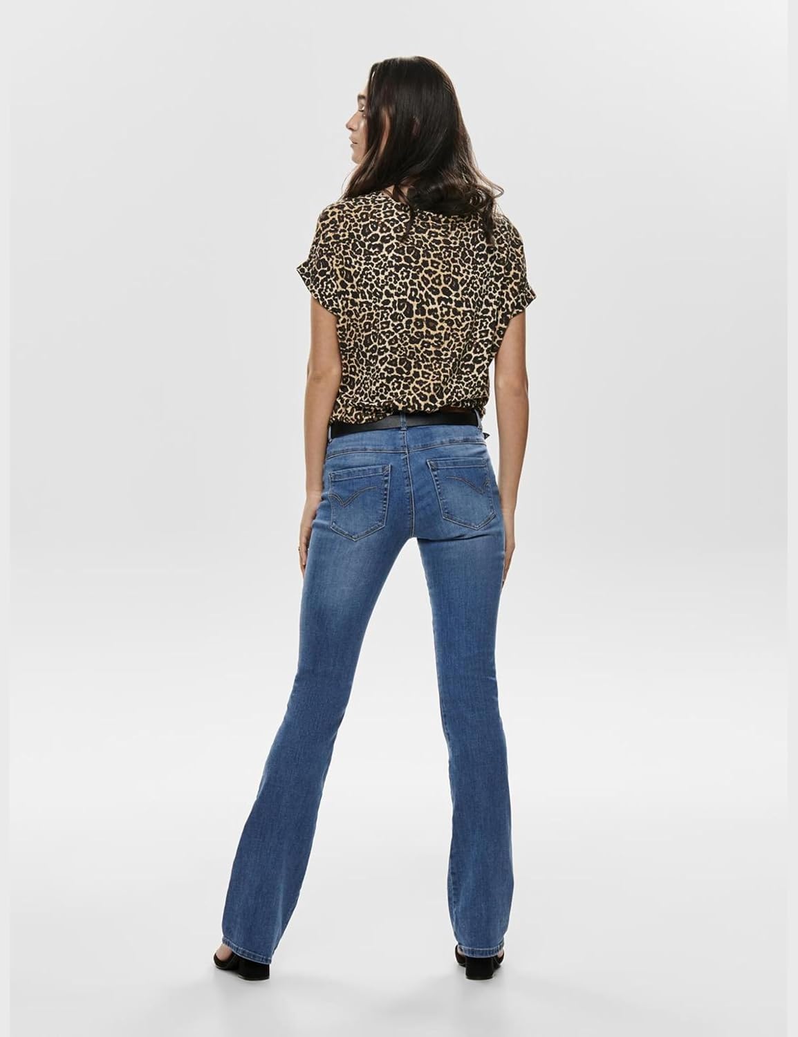 Detalle de ONLY Female Top ONLMOSTER Top – Zeitloses Basic-T-Shirt mit Umschlagbündchen