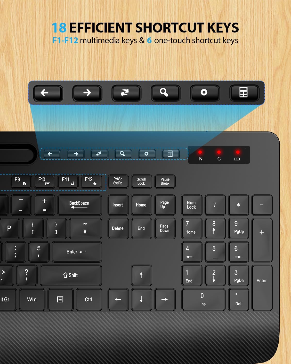 Thumbnail 5 de SABLUTE Wireless Keyboard and Mouse Set 2.4G