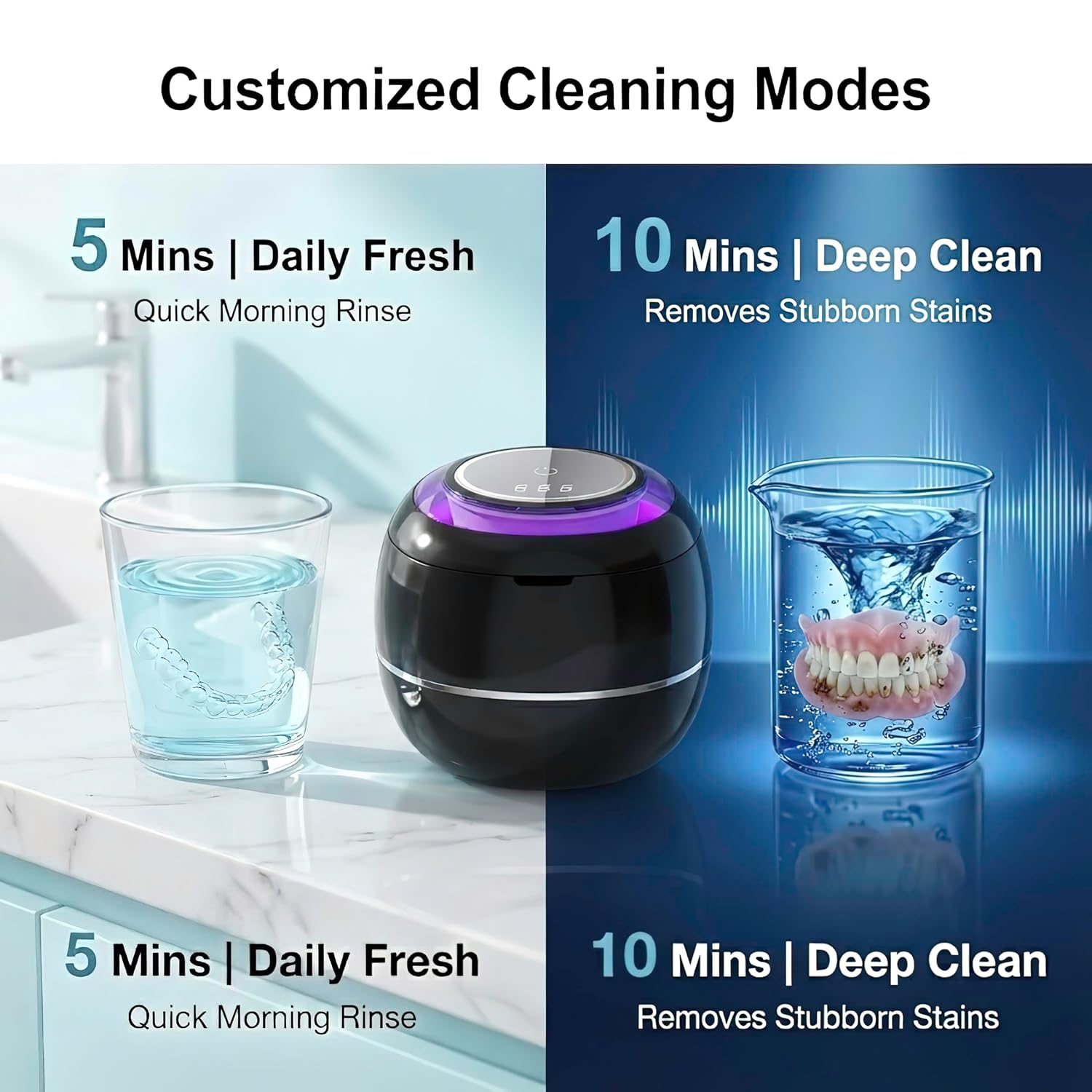 Detalle de Etermeish Ultrasonic Cleaner, 180 mL