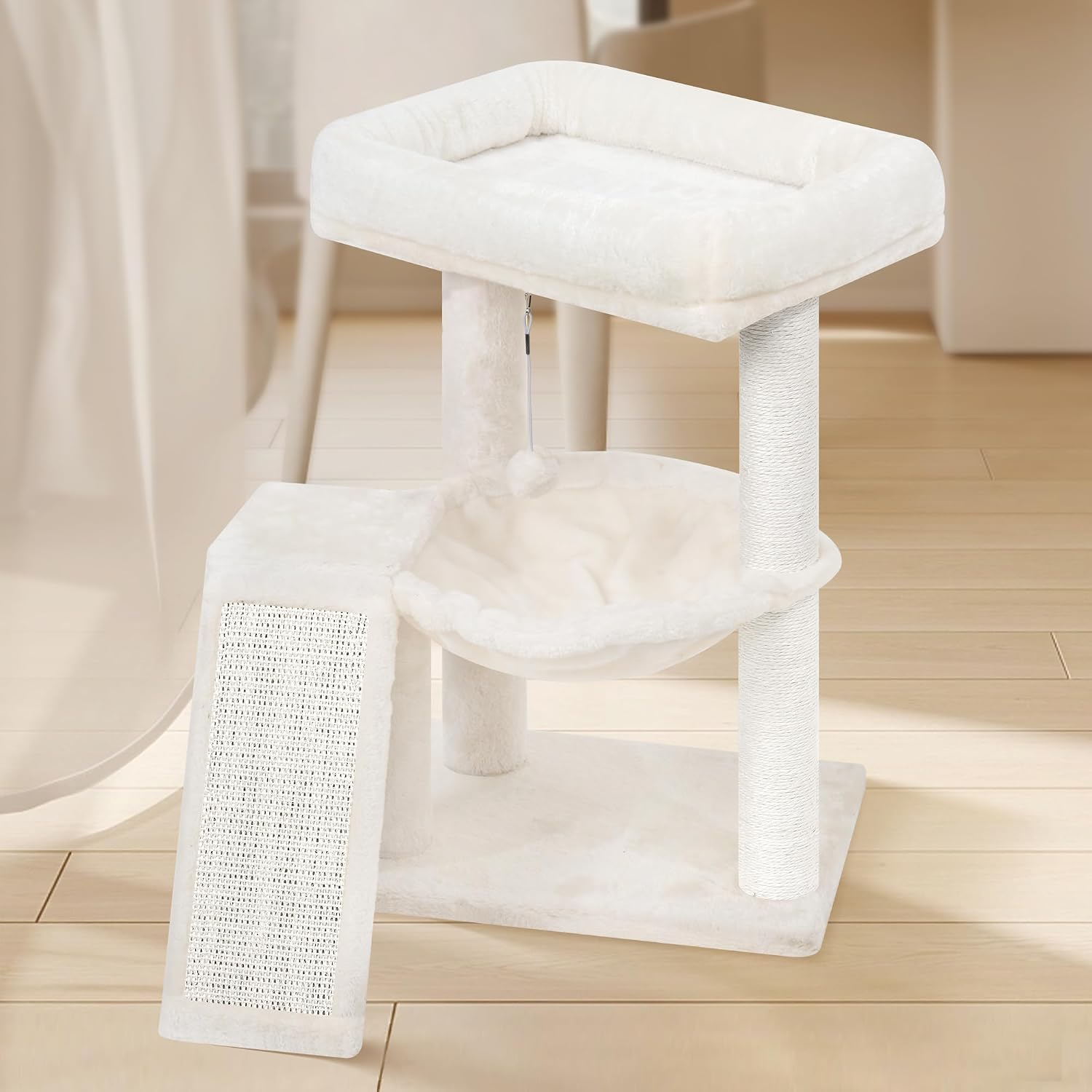 Detalle de YOUPETSER YOUPET-04 Cat Tree with Scratching Board and Toy Balls