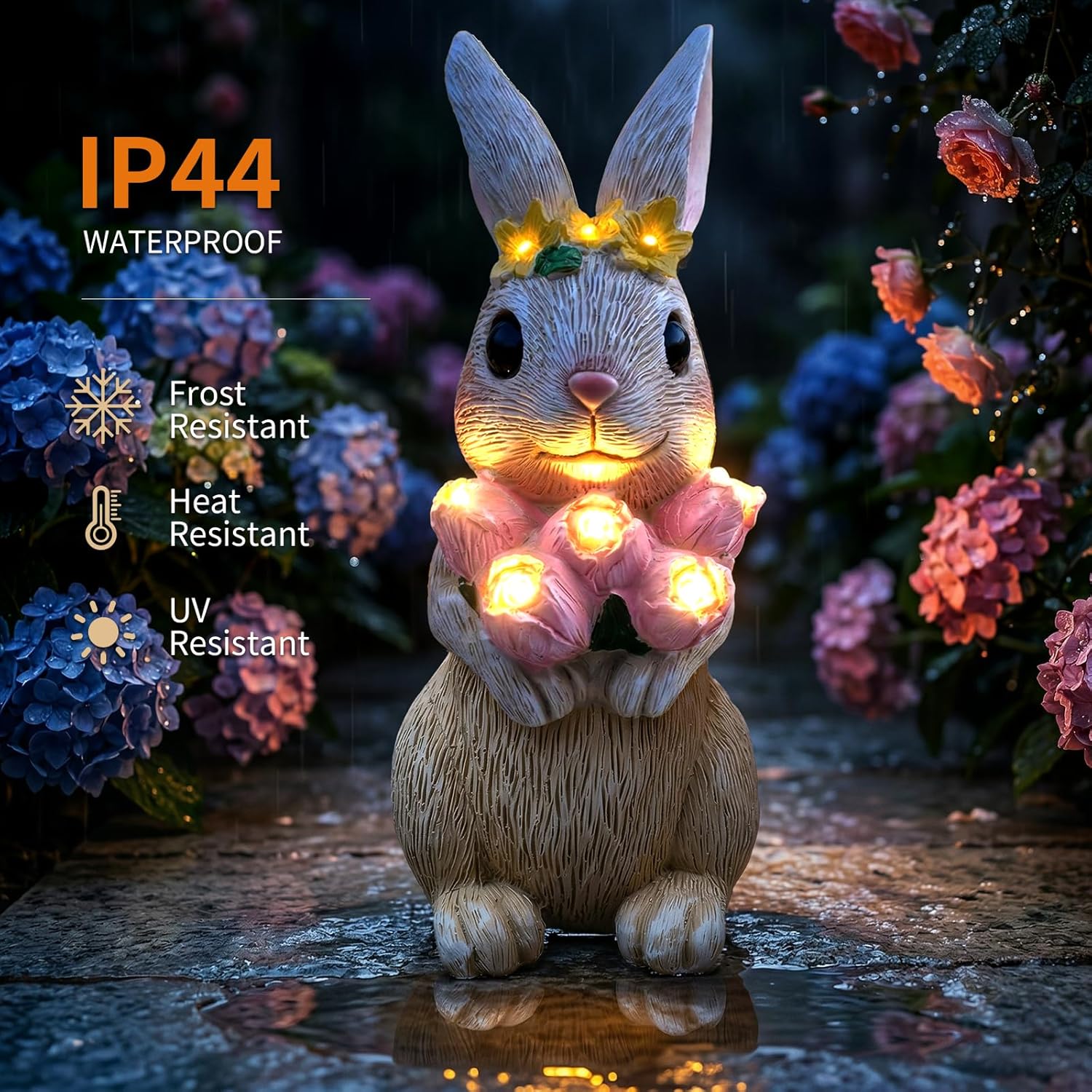 Thumbnail 5 de 2026 All-New Rabbit Solar Garden Statue: LED Rabbit Figurine for Outdoor Decor