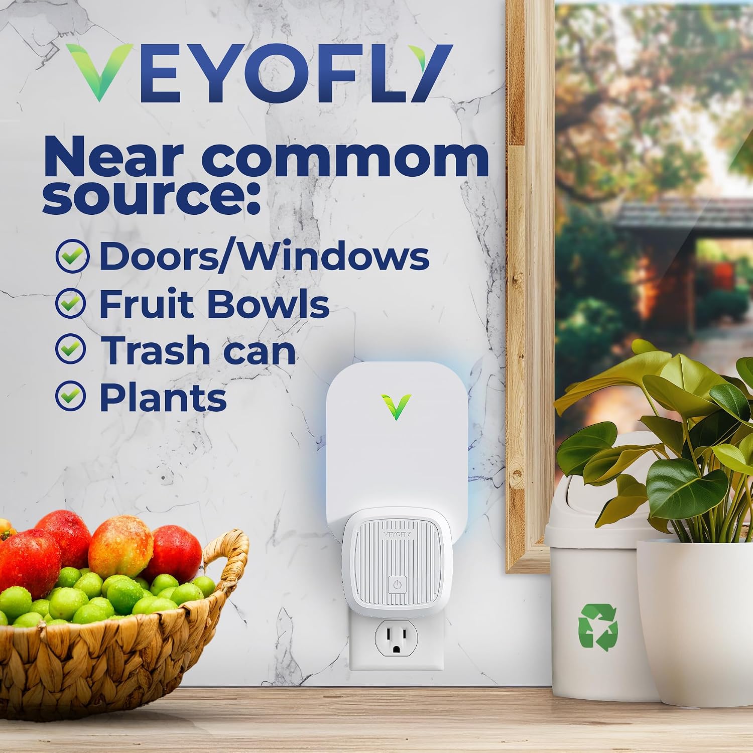 Detalle de VEYOFLY Indoor UV Light Gnat Trap with 2 Devices and 4 Refills