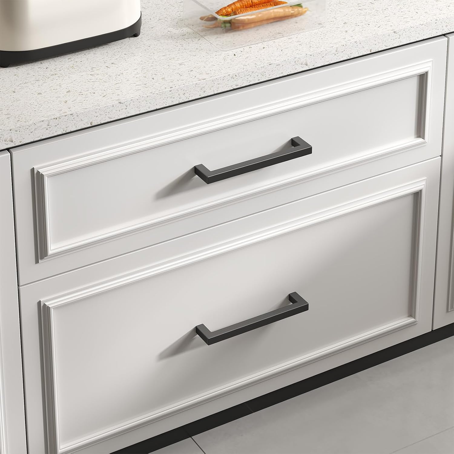 Thumbnail 2 de Goldenwarm LSJ12BK01 Cabinet Pulls, Matte Black Stainless Steel, 5-Inch Centers