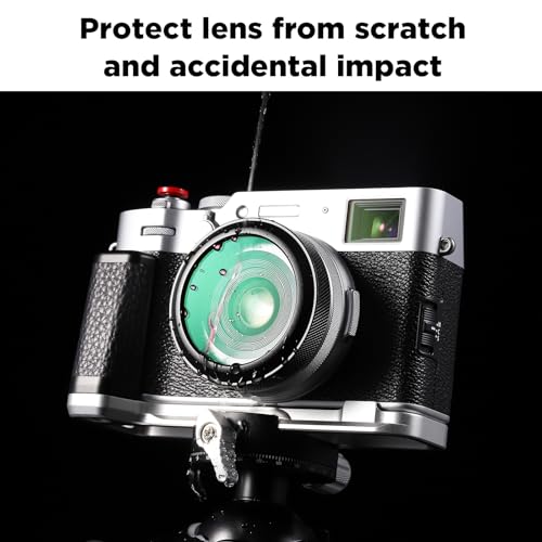 Detalle de Haoge Kamera Objektivschutz HD Filter für Fujifilm X100V / X100VI – wasserdichter UV/MC-Filter mit integriertem Adapterring