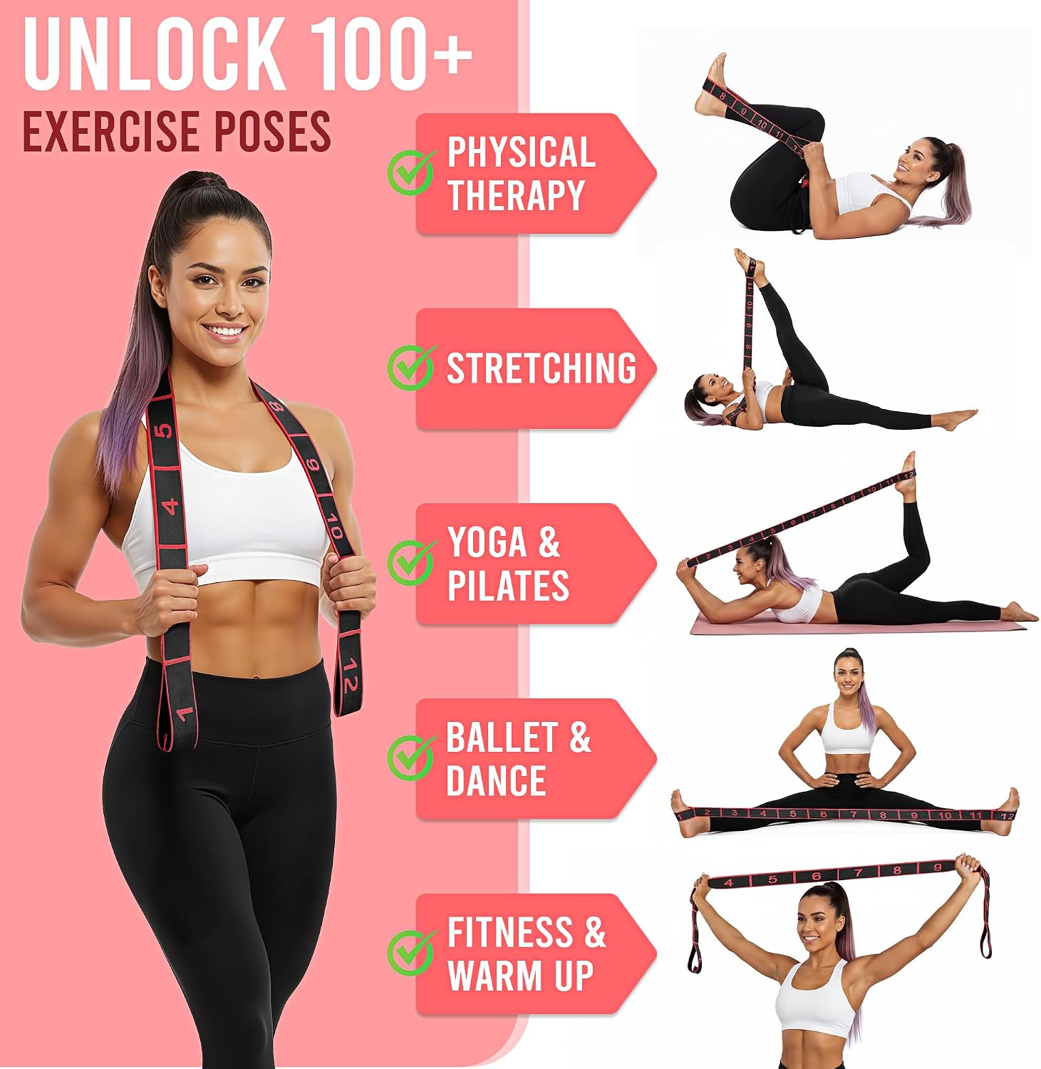 Detalle de GHCTFE Resistance Band, 12 Loops