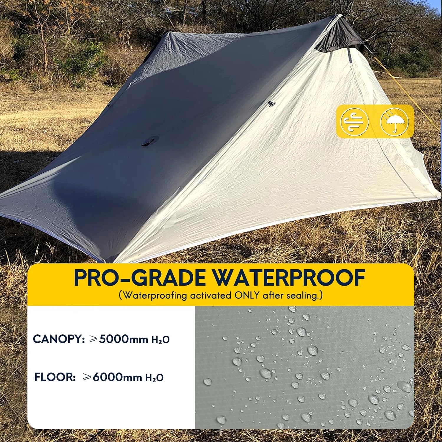 Detalle 2 de LANSHAN Ultralight Waterproof 1-2 Person Backpacking Tent