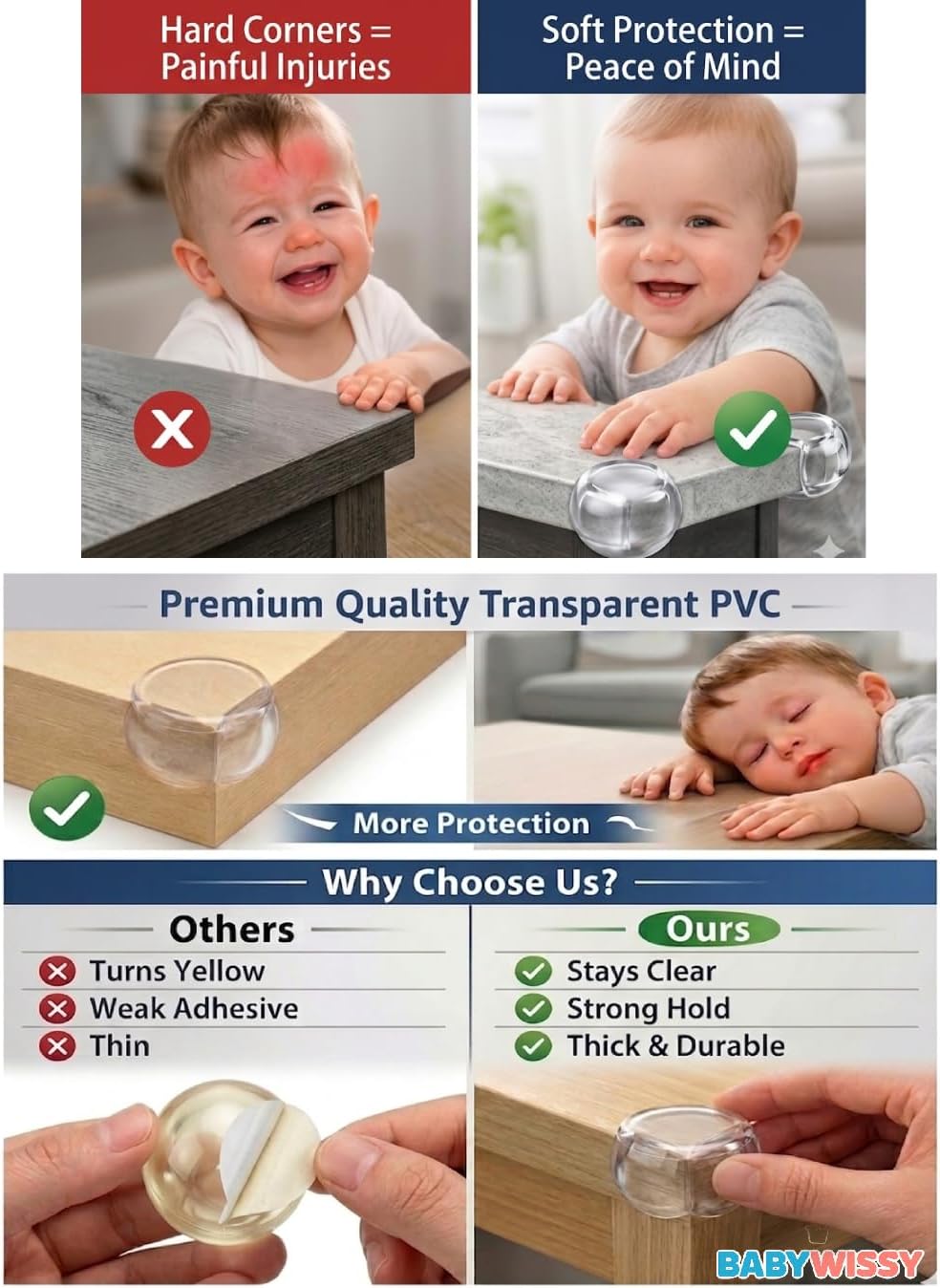 Detalle de Baby Wissy Corner Protectors 24-Pack