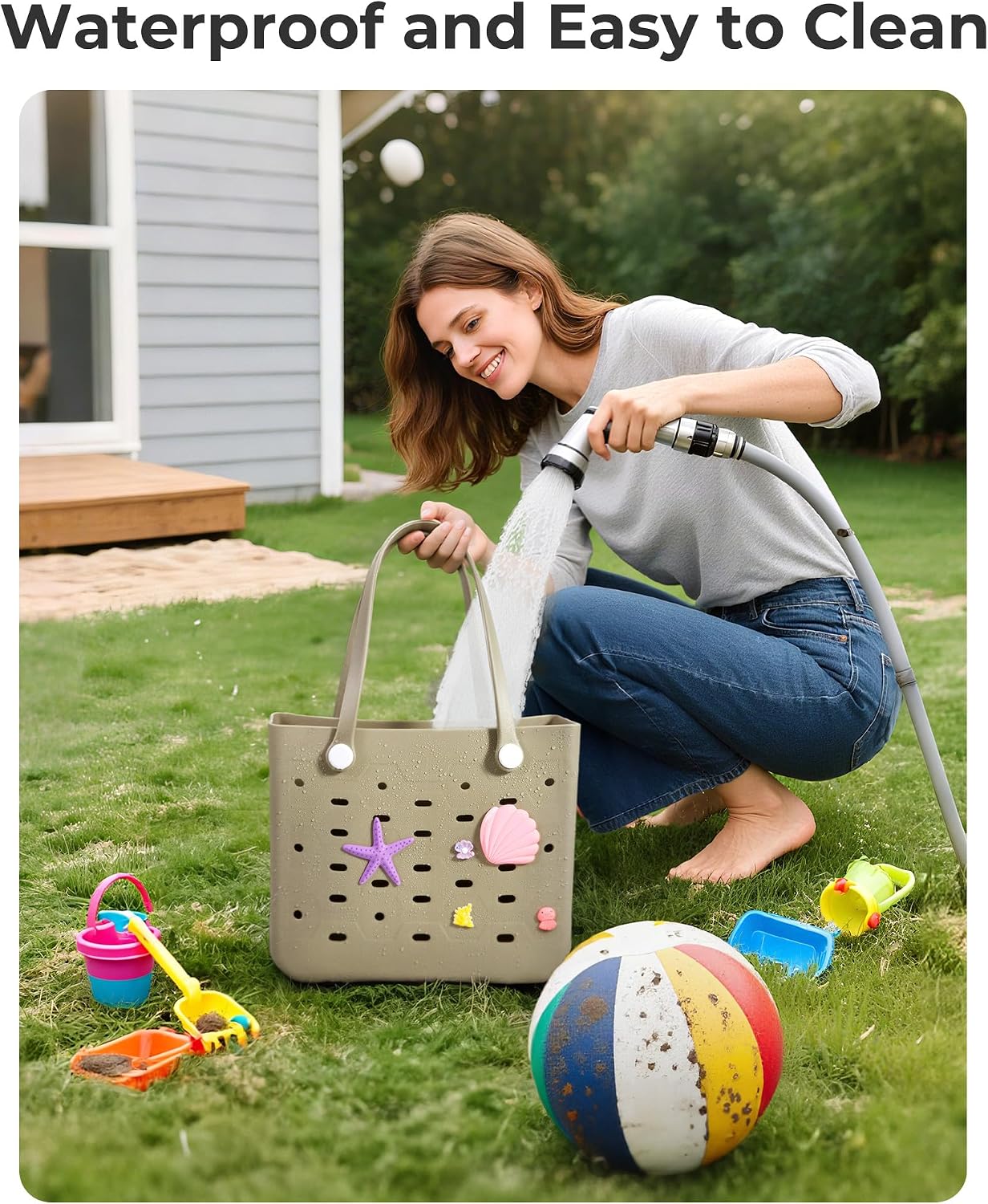 Thumbnail 1 de Beach bag for women, water resistant tote