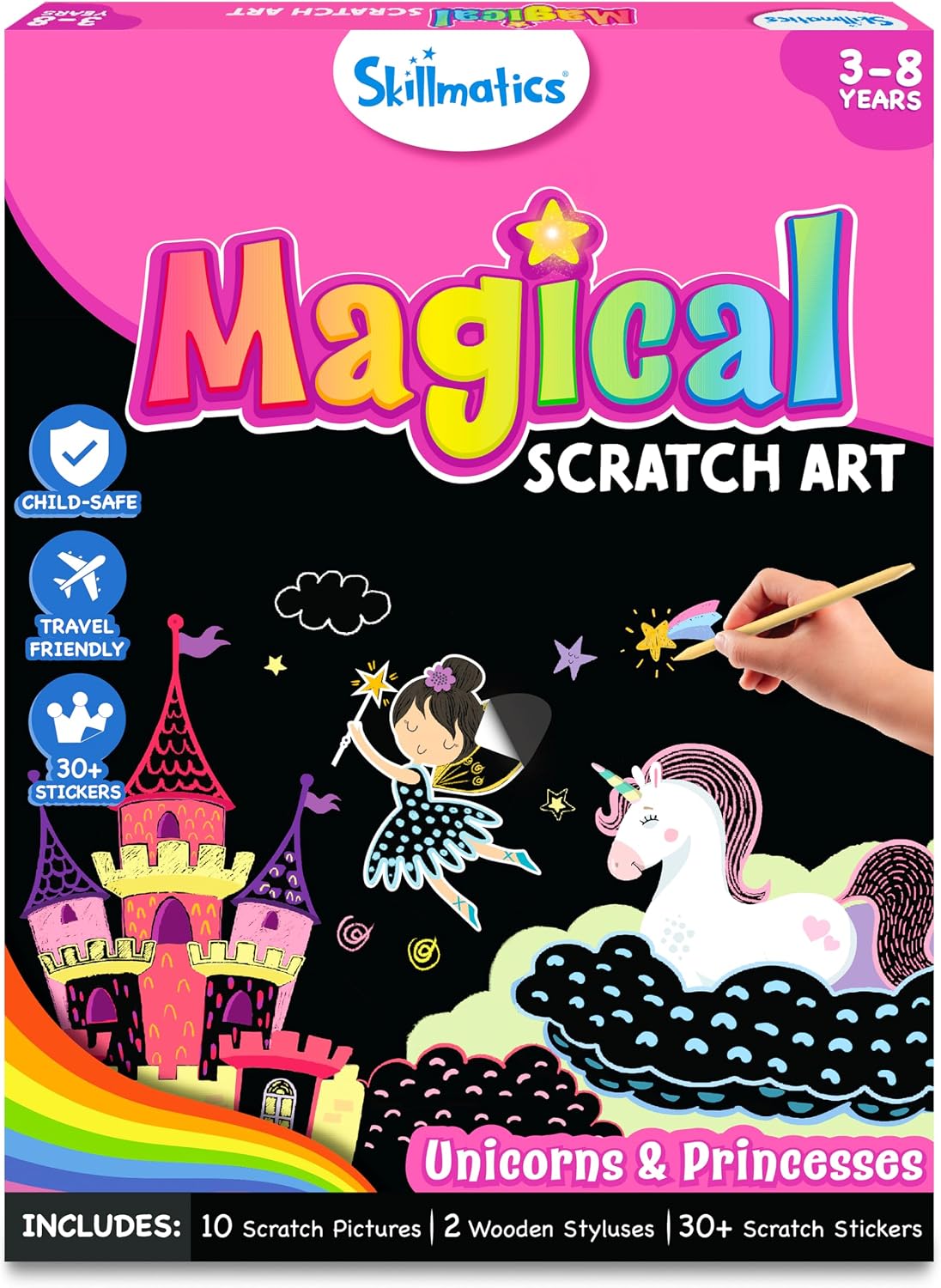 Detalle de Skillmatics Scratch Art Book — 30+ Stickers