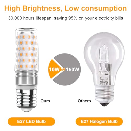 Detalle de Bigzom Ampoule LED E27 Blanc Chaud 2700K 1400LM – Lot de 2 (10W)