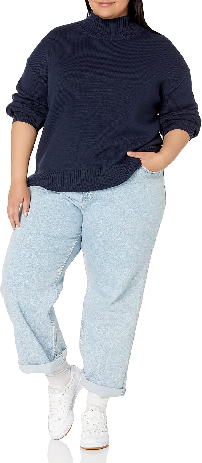 Thumbnail 6 de Amazon Essentials Damen Pullover aus Baumwolle mit Trichterausschnitt (bis in Übergrößen)