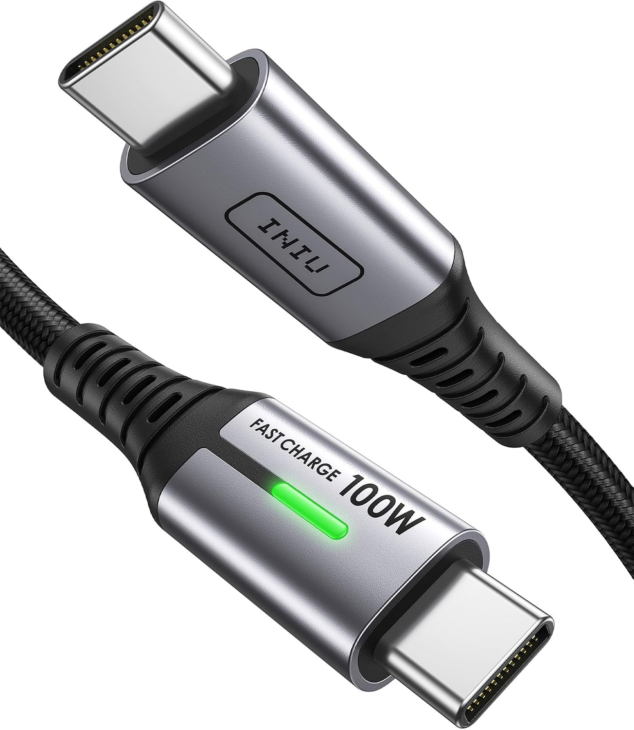 Detalle de INIU 0.3m USB C to USB C Charger Cable – 100W PD3.0, Fast Charging & Data (480 Mbps) for MacBook Pro, iPhone, Samsung, Pixel, Switch & more