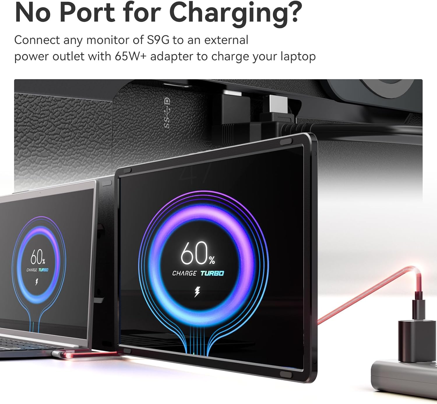 Thumbnail 6 de LXU Laptop Screen Extender (16-inch, 1200P, 16:10) Triple Portable Monitor for 12–16.5" Laptops